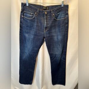 J Brand Kane Jeans Men’s 36x34 Raw Denim Blue Slim Straight Fit 100% Cotton